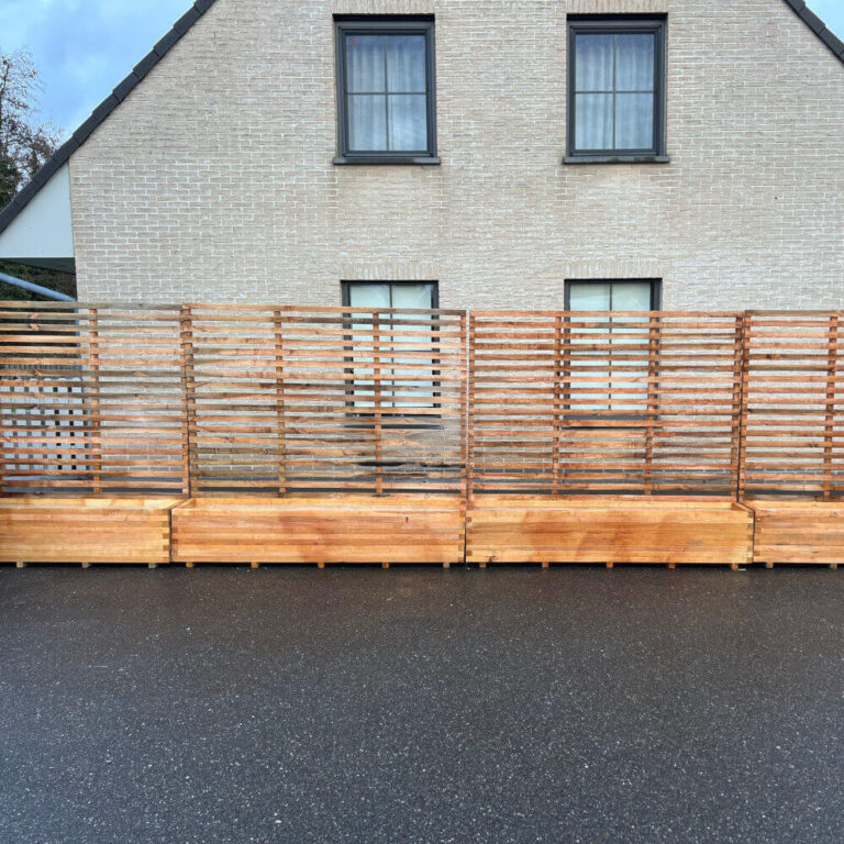 Plantenbakken met klimrek 200x40x40 (180) cm - naturel