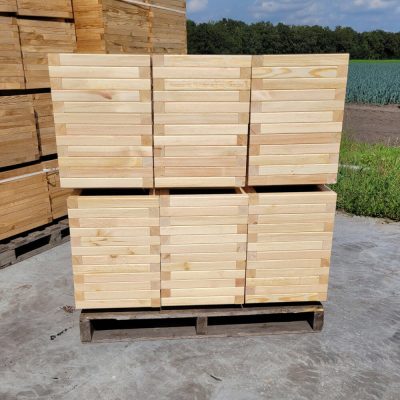 6x naturel hoge plantenbak 100x40x60 cm