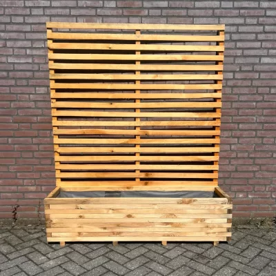 Naturel plantenbak met klimrek 150x40x40 (180) cm