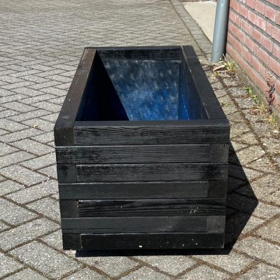 Zwarte plantenbak 100x40x36 cm