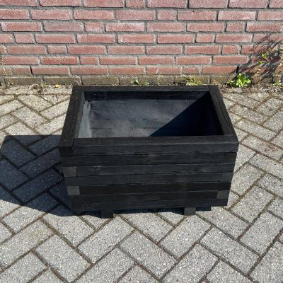 Zwarte plantenbak 60x40x36 cm