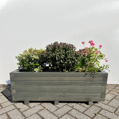 Plantenbak van hout - 100x40x36 cm - antraciet