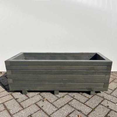 Plantenbak van hout - 100x40x36 cm - antraciet