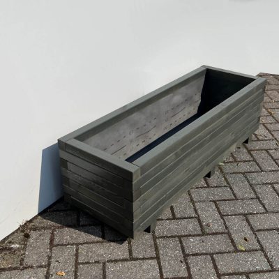 Plantenbak van hout 120x40x36 cm - antraciet