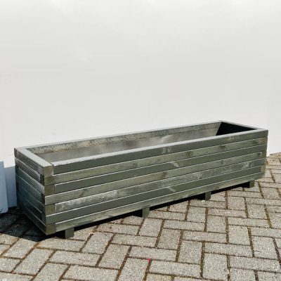 Plantenbak van hout 150x40x36 cm - antraciet