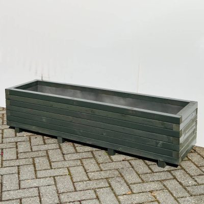 Plantenbak van hout 150x40x36 cm - antraciet