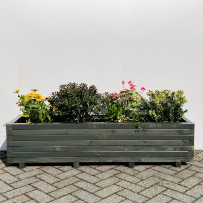 Plantenbak van hout 150x40x36 cm - antraciet