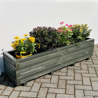 Plantenbak van hout 150x40x36 cm - antraciet