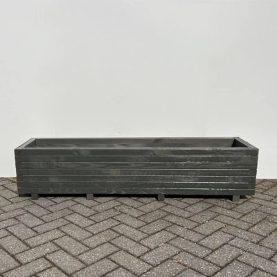 Plantenbak van hout 160x40x36 cm - antraciet