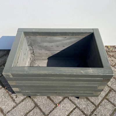 Plantenbak van hout 60x40x36 cm - antraciet