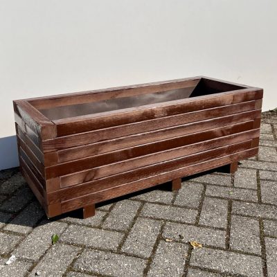 Plantenbak van hout - 100x40x36 cm - bruin