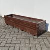 Plantenbak van hout - 140x40x36 cm - bruin