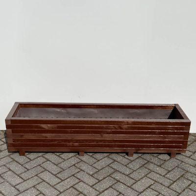 Plantenbak van hout 160x40x36 cm - bruin