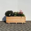 Plantenbak van hout - 100x40x36 cm - naturel