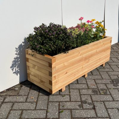 Plantenbak van hout 120x40x36 cm - naturel