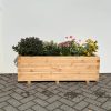 Plantenbak van hout 120x40x36 cm - naturel