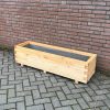 Plantenbak van hout - 140x40x36 cm - naturel