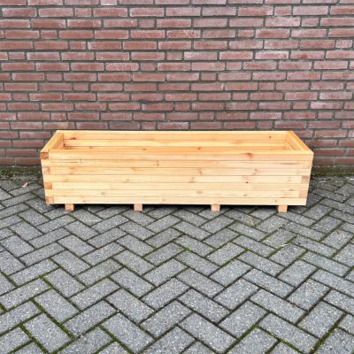 Plantenbak van hout 150x40x36 cm - naturel