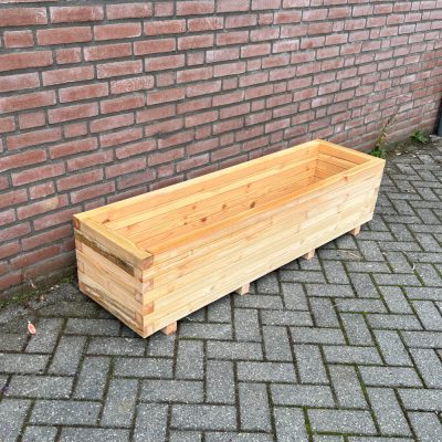 Plantenbak van hout 150x40x36 cm - naturel