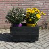 Plantenbak van hout 60x40x36 cm - zwart