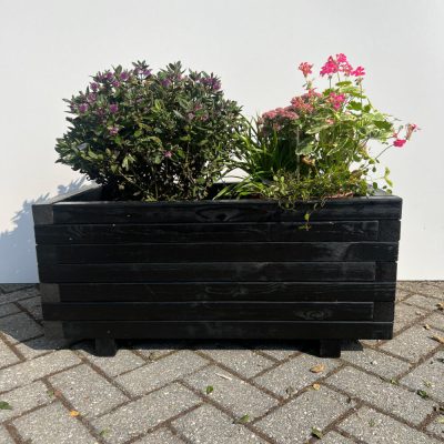 Plantenbak van hout - 80x40x36 cm - zwart