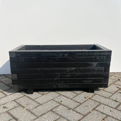 Plantenbak van hout - 80x40x36 cm - zwart