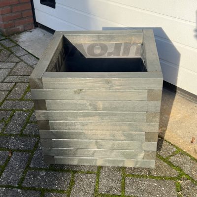 Plantenbak van hout 45x45x45 cm - antraciet