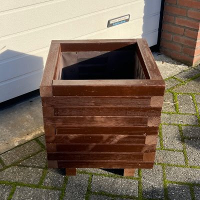 Plantenbak van hout 45x45x45 cm - bruin