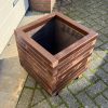 Plantenbak van hout 45x45x45 cm - bruin