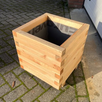 Plantenbak van hout 45x45x45 cm - naturel