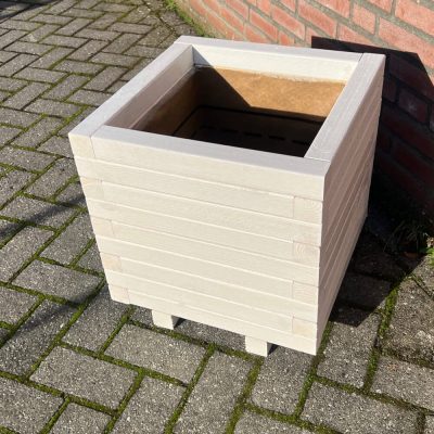 Plantenbak van hout 45x45x45 cm - wit