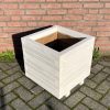 Plantenbak van hout 45x45x45 cm - wit