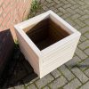 Plantenbak van hout 45x45x45 cm - wit